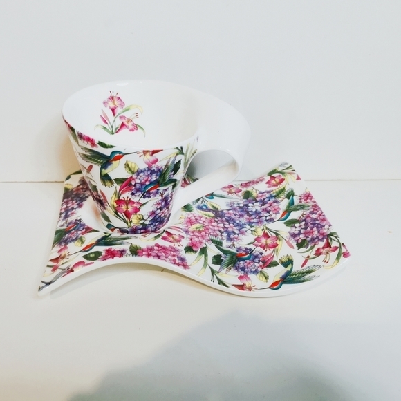 𝅺ADELINE Fine Porcelain Tea Cup and Saucer Set - Picture 3 of 6